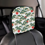 Bonsai red sun japanese pattern Car Headrest Cover