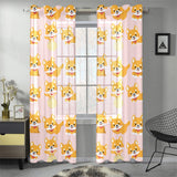 Cute shiba inu dog pattern Gauze Curtain