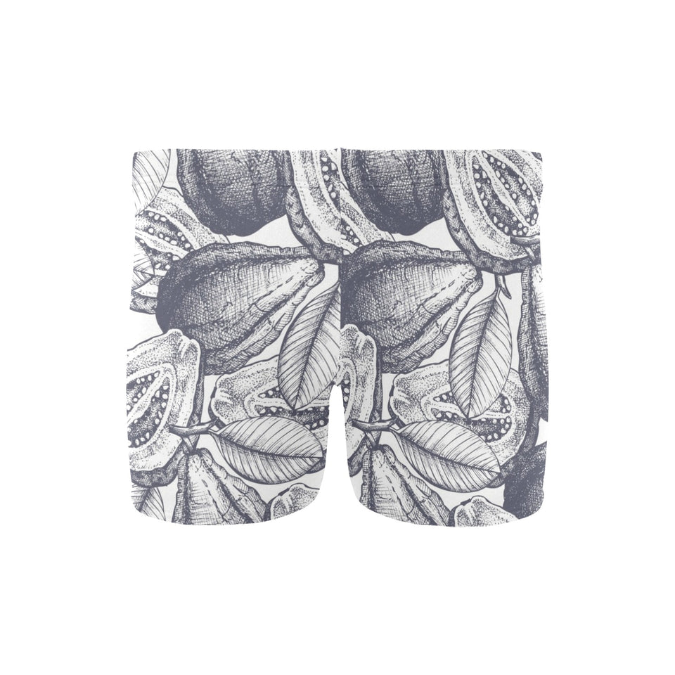 Guava tropical hand drawn pattern Men's Swimming Trunks
