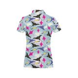 Stingray Pattern Print Design 01 Women's All Over Print Polo Shirt