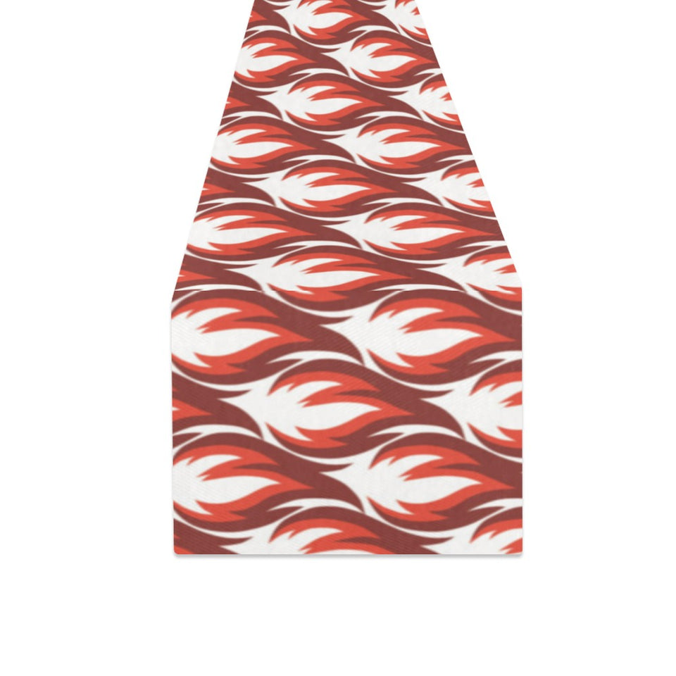 Fire flame symbol design pattern Table Runner