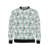 Cute Penguin pattern Men's Crew Neck Sweatshirt