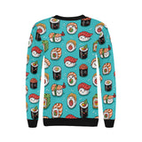 Cute sushi pattern Women's Crew Neck Sweatshirt