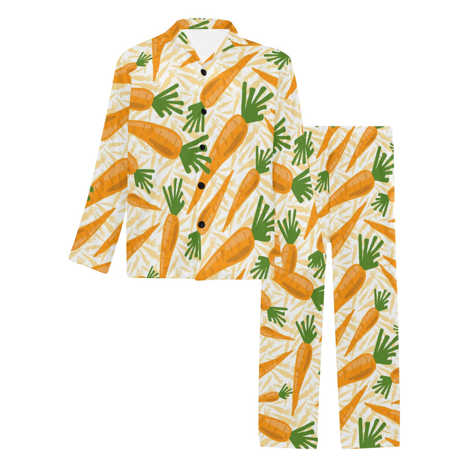 Carrot Pattern Print Design 01 Men's Long Pajama Set