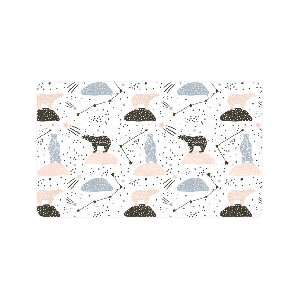 Polar bears star poka dot pattern Doormat