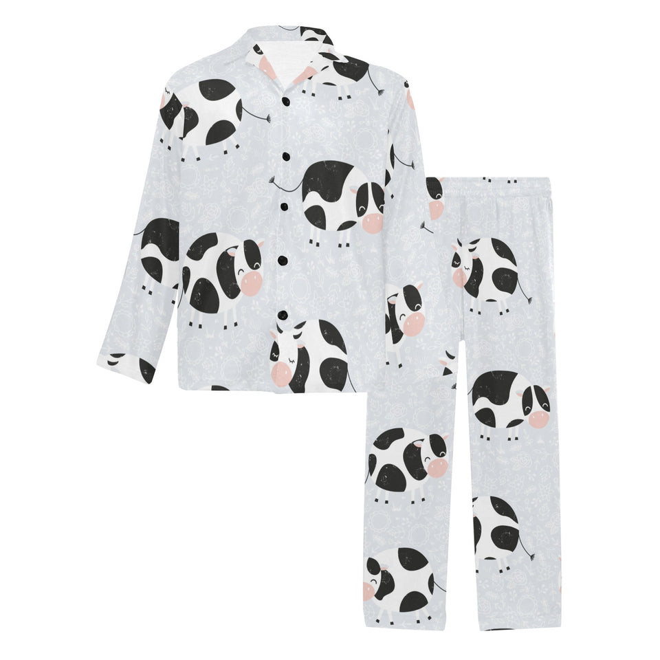 Cute cows pattern Men's Long Pajama Set