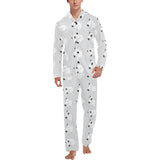 Bull Terrier Pattern Print Design 01 Men's Long Pajama Set