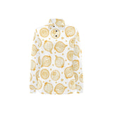 hand drawn onion pattern Women's Long Sleeve Polo Shirt
