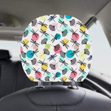 Dragonflies ginkgo leaves pattern Car Headrest Cover