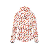 Colorful Maple Leaf pattern Women's Padded Hooded Jacket