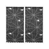 Spider web design pattern Black background white c Gauze Curtain