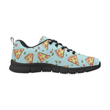 Hand drawn pizza blue background Women's Sneaker Shoes
