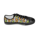 papaya design pattern Kids' Boys' Girls' Low Top Canvas Shoes Black
