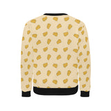 Cheese pattern Men's Crew Neck Sweatshirt