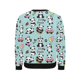 Cute baby panda pattern Men's Crew Neck Sweatshirt