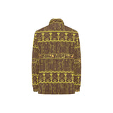 Egypt Hieroglyphics Pattern Print Design 03 Women's Long Sleeve Polo Shirt
