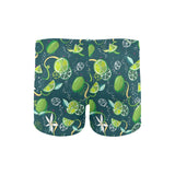 Lime ice flower pattern Men's Swimming Trunks