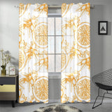 hand drawn orange fruit pattern Gauze Curtain