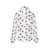 Ostrich Pattern Print Design 02 Women's Padded Hooded Jacket