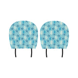 Blue starfish coral reef pattern Car Headrest Cover