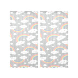 Cute rainbow clound star pattern Gauze Curtain