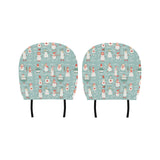 Cute snowman pattern Car Headrest Cover