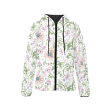 Beautiful pink lotus waterlily leaves pattern Women's Padded Hooded Jacket