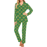 Horseshoes Pattern Print Design 05 Women's Long Pajama Set