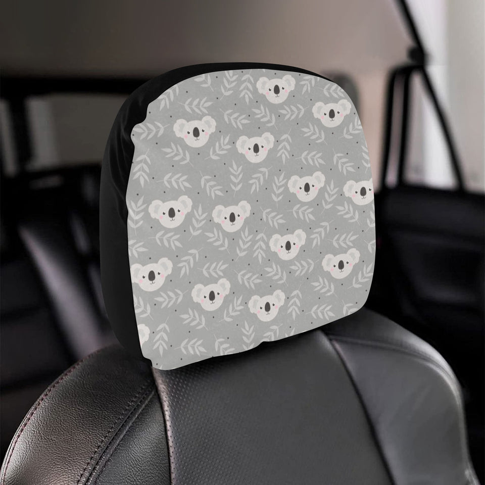 Cute koala leaves pattern Car Headrest Cover