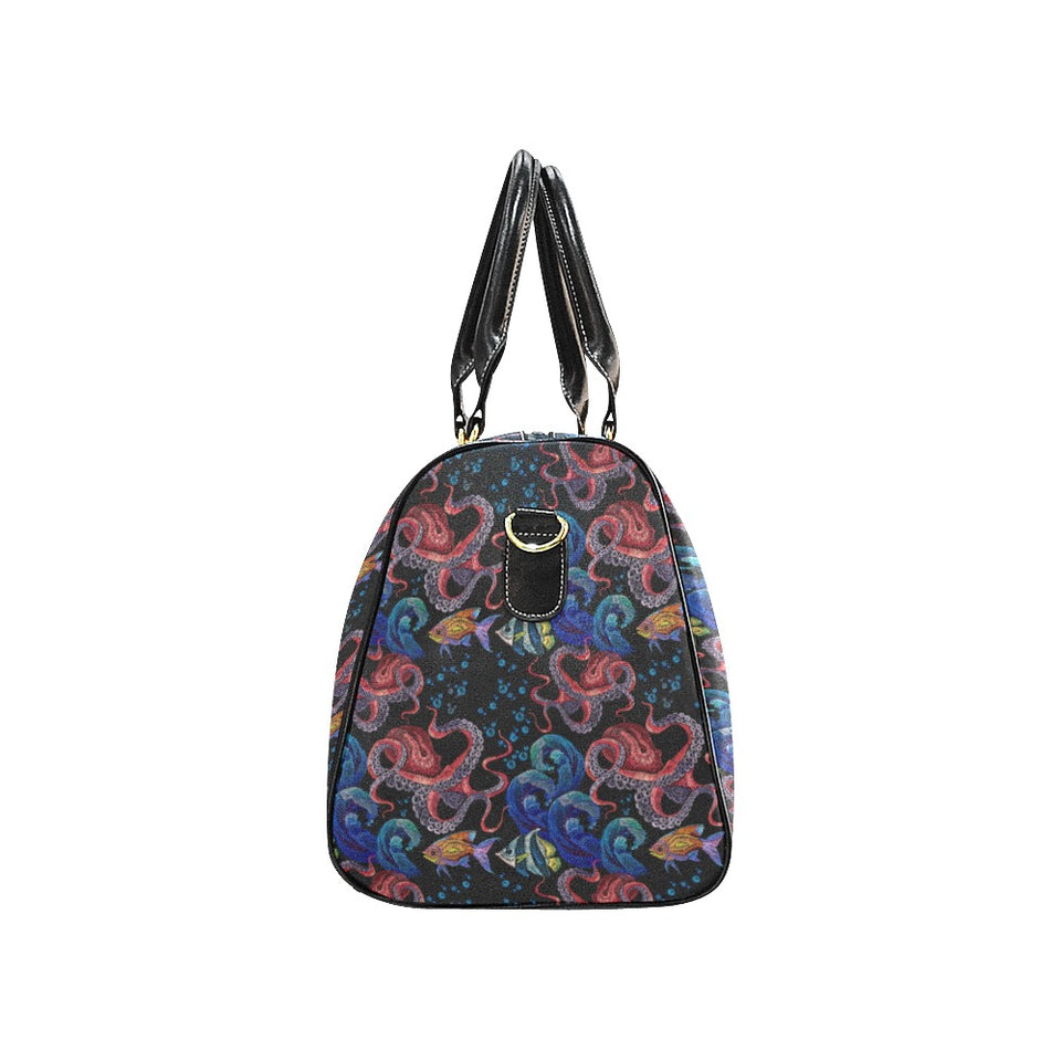 Octopus sea wave tropical fishe pattern Travel Bag