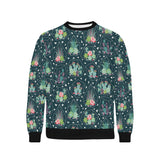 Cactus glass terrarium pattern Men's Crew Neck Sweatshirt