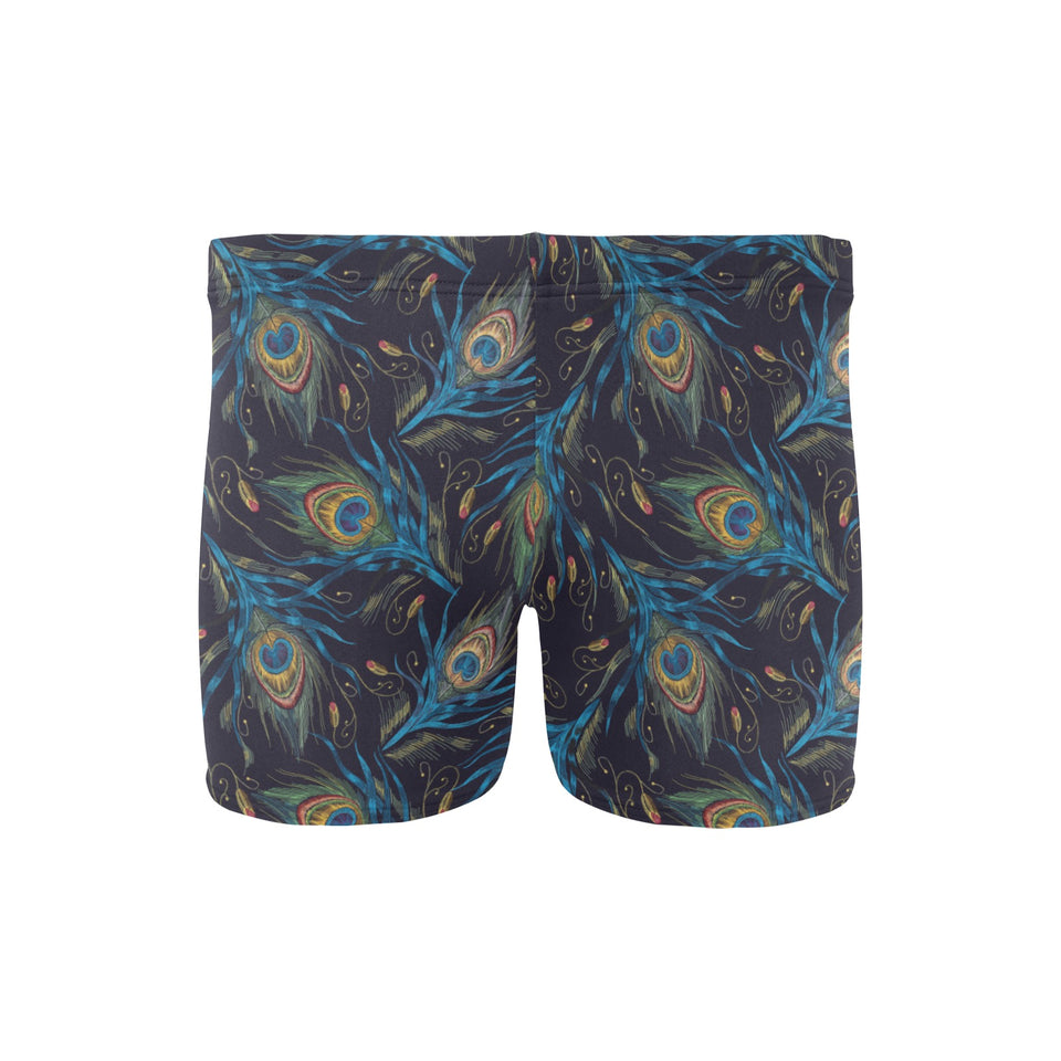 Beautiful peacock feather pattern Men's Swimming Trunks