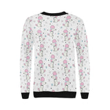Cute poodle dog star pattern Women's Crew Neck Sweatshirt