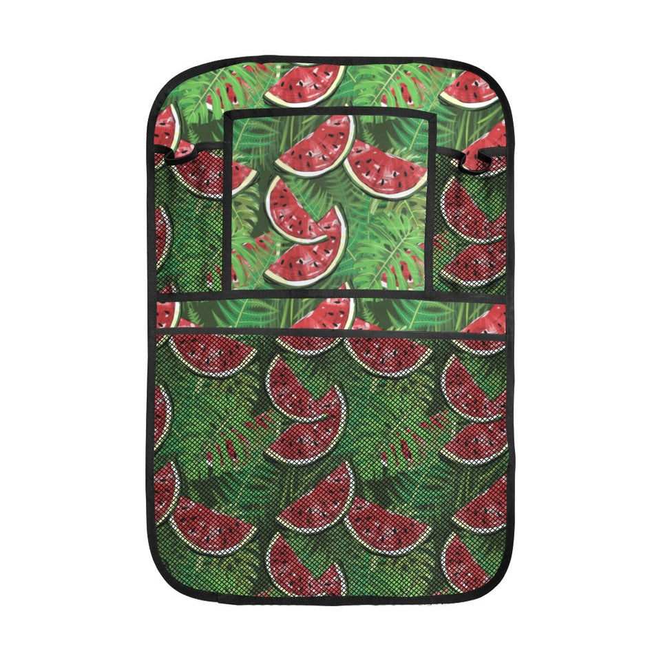 Watermelons tropical palm leaves pattern backgroun Car Seat Back Organizer
