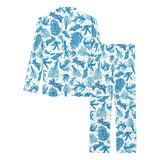 Coral Reef Pattern Print Design 01 Women's Long Pajama Set