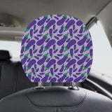 Eggplant Pattern Print Design 03 Car Headrest Cover