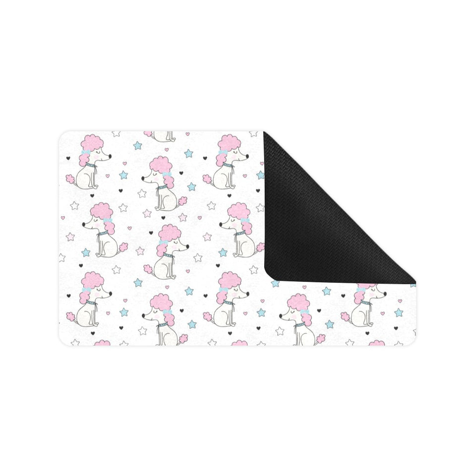Cute poodle dog star pattern Doormat