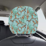 Monkey Palm tree background Car Headrest Cover
