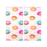 Donut pattern glaze pink background Gauze Curtain