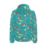 Hedgehog Pattern Print Design 01 Men's Padded Hooded Jacket
