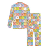 Chemistry Periodic Table Pattern Print Design 01 Women's Long Pajama Set