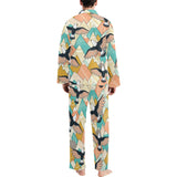 Eagle Pattern Print Design 02 Men's Long Pajama Set