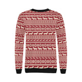 Dachshund Nordic pattern Women's Crew Neck Sweatshirt