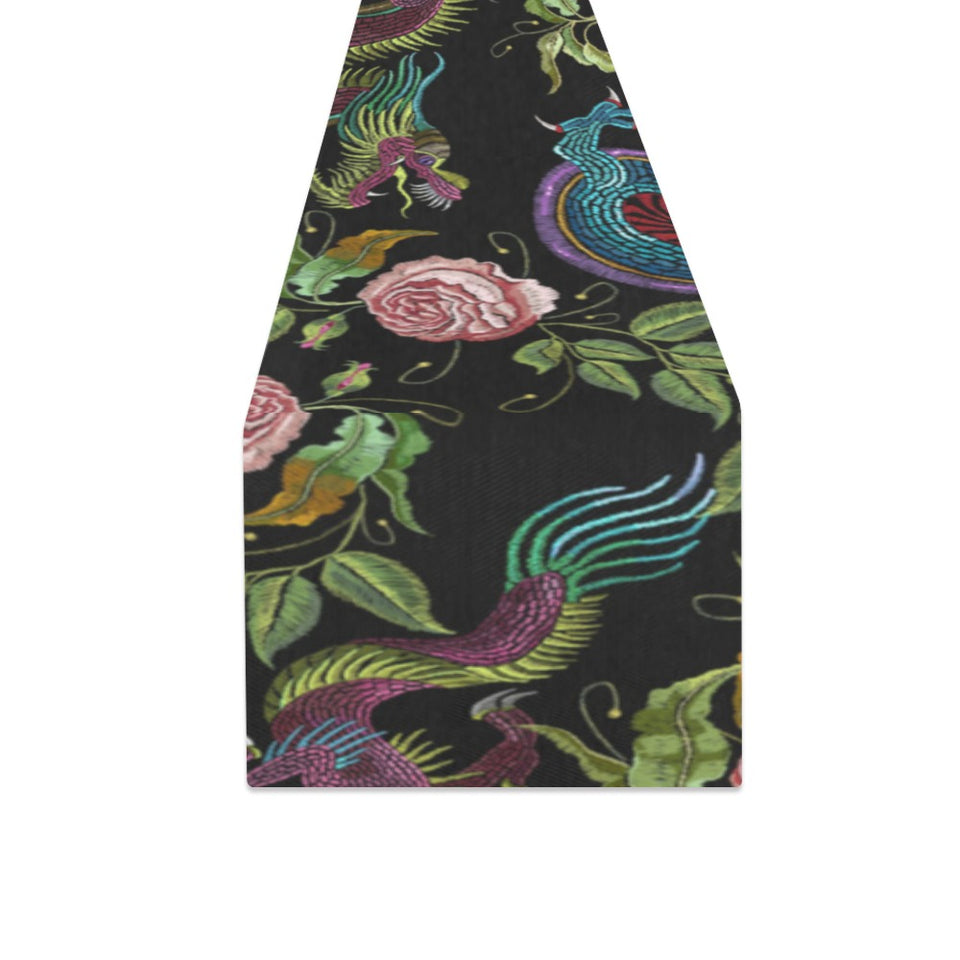 Dragons flower pattern Table Runner