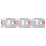 Cute polar bear christmas snow pattern Table Runner