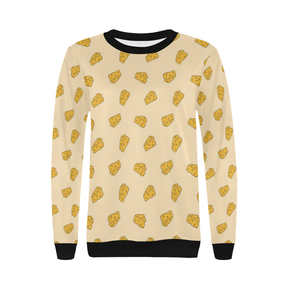 Cheese pattern Women's Crew Neck Sweatshirt