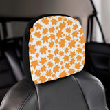 Orange Maple Leaf pattern Car Headrest Cover