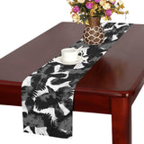 Crow illustration pattern Table Runner