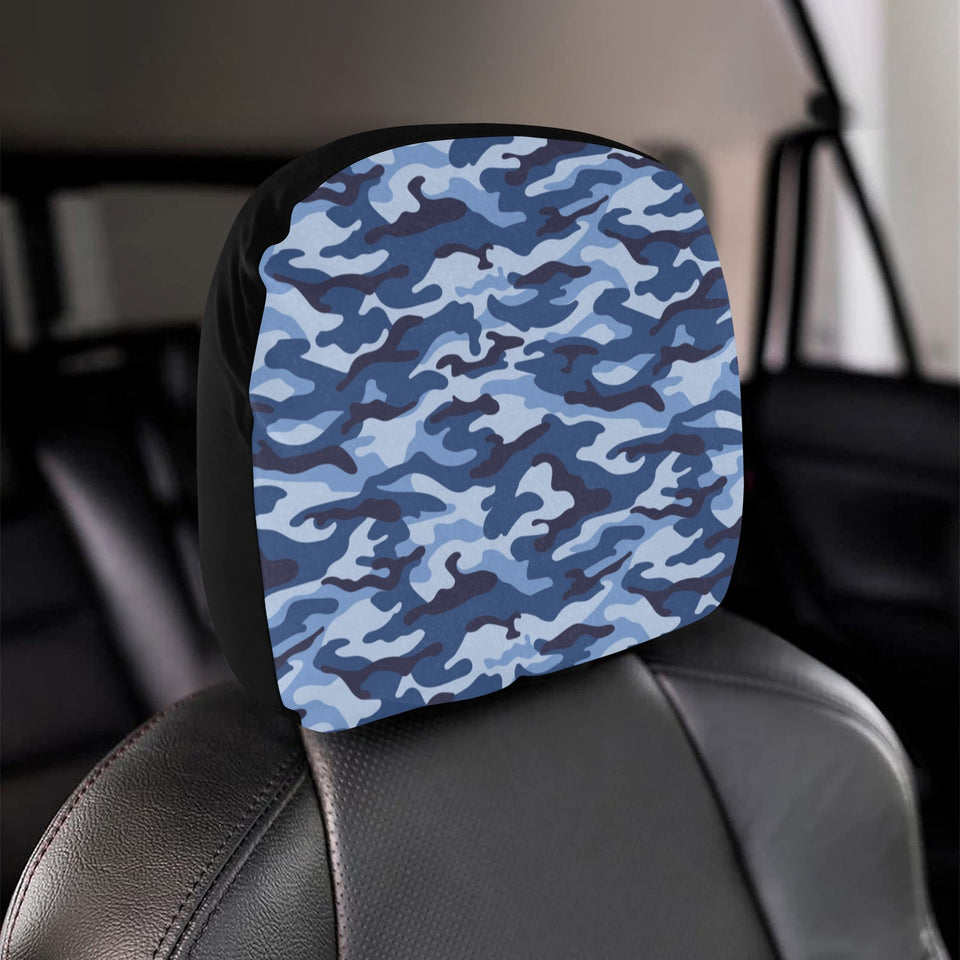 Blue camouflage pattern Car Headrest Cover