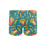 French fries red paper box pattern Men's Swimming Trunks